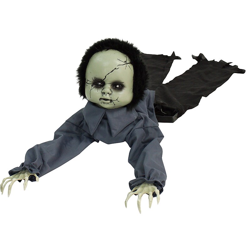 Haunted Hill Farm Animatronic Haunted Crawling Baby Doll (HHGBBOY-1LSA) image 1