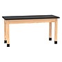 Diversified Woodcrafts PerpetuLab Book Compartment Rectangular Science Lab Table, 60" x 24", Oak (C7602BK30N)~#|#~2EE41EC6-C897-4230-87FAAF4888A06053_sc7