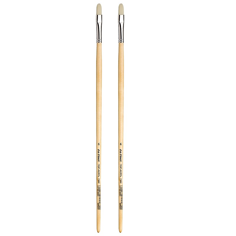 da Vinci TOP-ACRYL Oil and Acrylic Synthetic Bristle, Filbert Brush, 2/Bundle (DVXVA74826-2) image 1