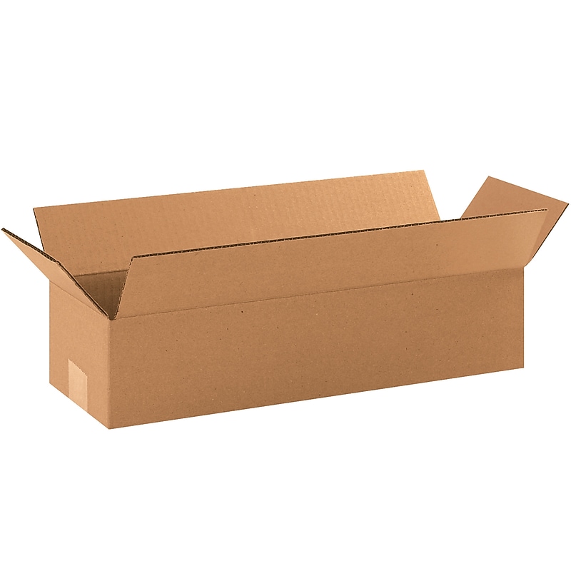 18" x 6" x 4" Shipping Boxes, 32 ECT, Brown, 25/Bundle (1864) image 1