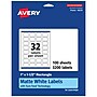 Avery Laser/Inkjet Rectangle Multipurpose Labels, 1" x 1.5", White, 3200 Labels/Box (94219)~#|#~2EE6C2C2-7057-4778-BA0F5E4F35718E80_sc7