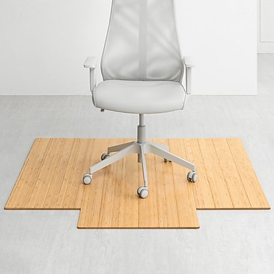 Anji Mountain Deluxe Bamboo Carpet & Hard Floor Chair Mat with Lip, 55″ x 57″, Natural (AMB24024W) Sansujyuku sansujyuku.com