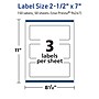 Avery TrueBlock Laser/Inkjet Rectangle Multipurpose Labels, 2.5" x 7", White, 150/Box (94247)~#|#~2EF32A4A-8905-4973-B1E79FF015A83DDD_sc7