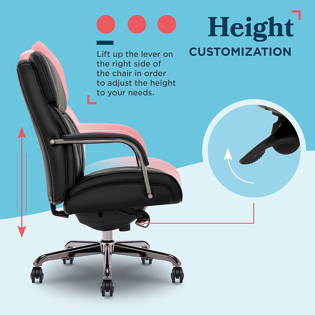 Height customization with lever and arrows