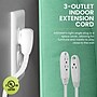 GoGreen Power 8' Extension Cord, 3-Outlet, 16 AWG, White (GG-19608)~#|#~2EFC9A02-460D-42D6-BCC12CA1D2A236B0_sc7