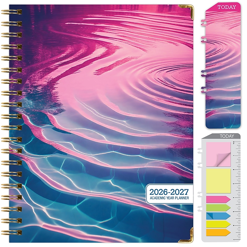 2026-2027 Excello Brands 8.5" x 11" Academic Weekly & Monthly Planner, Paperboard Cover, Summer Bliss (FSHN-AY26-8511-73) image 1