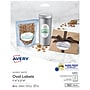 Avery Easy Peel Laser/Inkjet Oval Labels, 1 1/2" x 2 1/2", Glossy White, 180 Labels/Pack (22804)~#|#~2F0C4420-B8B9-401D-BF886F42758B76A1_sc7