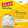 Glad ForceFlex Tall 13 Gallon Drawstring Kitchen Trash Bag, White, 100 Total Bags (78526)~#|#~2F0D4F0B-E05C-41D4-AB7931A102A1E8B0_sc7