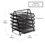 Mind Reader Metal 5-Tier Stackable Paper Desk Tray Organizer, Black, 2/Pack (5TPAP2PK-BLK)~#|#~2F0E6E9C-5206-45E7-94C2545787199AA0_sc7