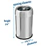 iTouchless Stainless Steel 13 Gallon Dual-Deodorizer Round Open Top Trash Can~#|#~2F14DB7A-C67F-45F3-AEA5B92731590C1F_sc7