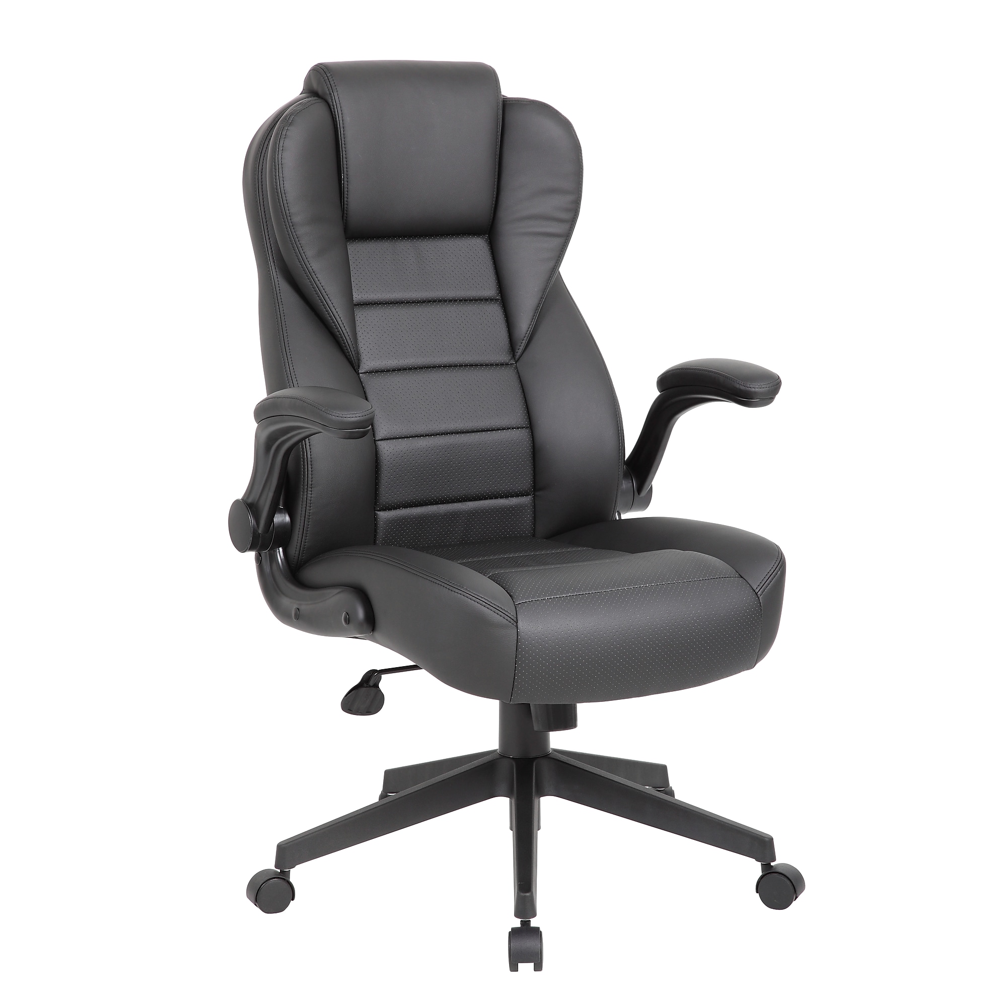 Boss Office Products Ergonomic Vinyl Swivel Executive Chair, Black (B8551-BK) Sansujyuku sansujyuku.com