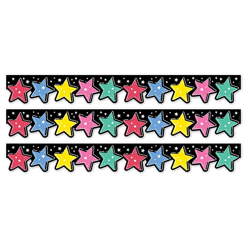 Creative Teaching Press Star Bright EZ Border, 48', Multicolored, 3/Bundle (CTP10981-3) image 1