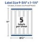 Avery TrueBlock Laser/Inkjet Rectangle Multipurpose Labels, 9.75" x 1.25", White, 125/Pack (94262)~#|#~2F1F55A2-3116-45B7-93015661BC633776_sc7