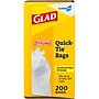 Glad Quick-Tie Tall Kitchen Trash Bags, 13 Gallon, 200/Box (15931)~#|#~2F208916-5903-4246-9DC83FC8136A4782_sc7