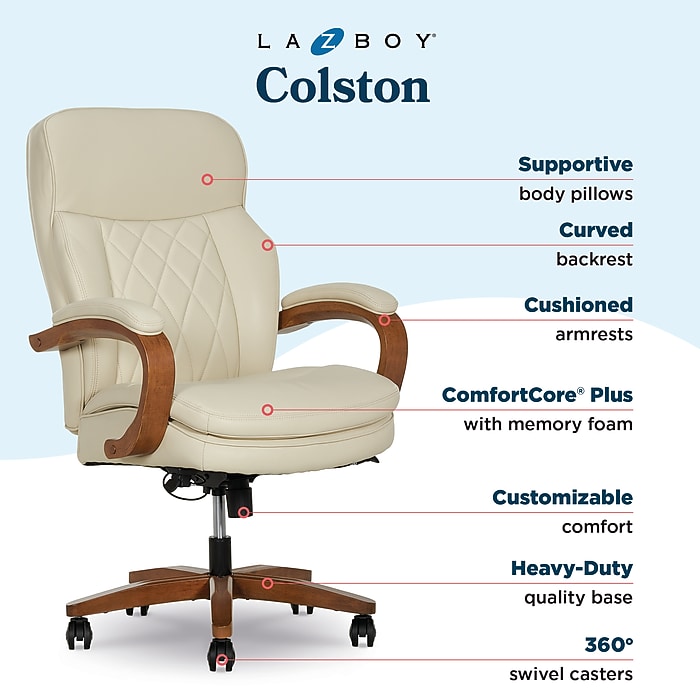 La-Z-Boy Colston Ergonomic Vegan Leather Swivel Executive Chair