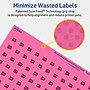 Avery Laser/Inkjet Round Multipurpose Labels, Bright Pink, 154 Labels/Sheet, 80 Sheets/Pack (94503-BPP80)~#|#~2F22B10E-A4F4-4D63-8F35C756A3857393_sc7