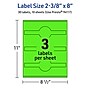 Avery Decorative Edge Multipurpose Labels, 2-3/8" x 8", Neon Green, 30/Pack (94117)~#|#~2F262552-B9DE-4679-97B5A0164A7B133D_sc7
