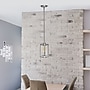 Lalia Home 1-Light 9.25" Farmhouse Hanging Cylindrical Clear Glass LED Pendant Fixture, Brushed Nickel (LHP-3002-BN)~#|#~2F2830ED-7031-46C3-B212BE4BA01C6E14_sc7