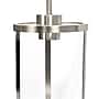Lalia Home 1-Light 9.25" Farmhouse Hanging Cylindrical Clear Glass LED Pendant Fixture, Brushed Nickel (LHP-3002-BN)~#|#~2F2EFD6E-B1EC-4768-9A04542DEDC22DC1_sc7