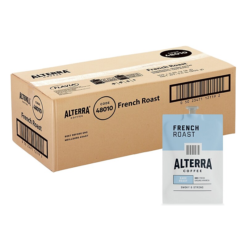Alterra French Roast Coffee Flavia Freshpacks, Dark Roast, 100/Carton (MDRA184) image 1