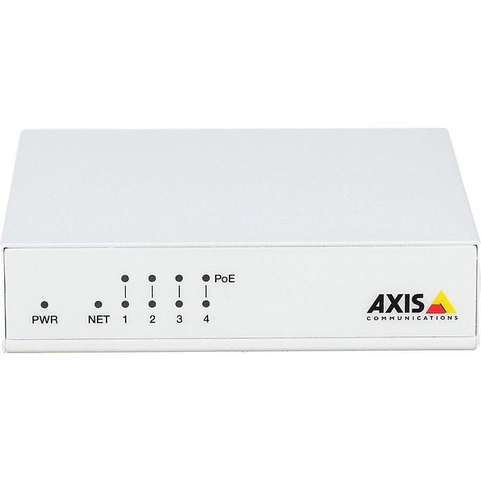 AXIS D8004 4-Port Unmanaged PoE Switch, White (02101-004) | Staples