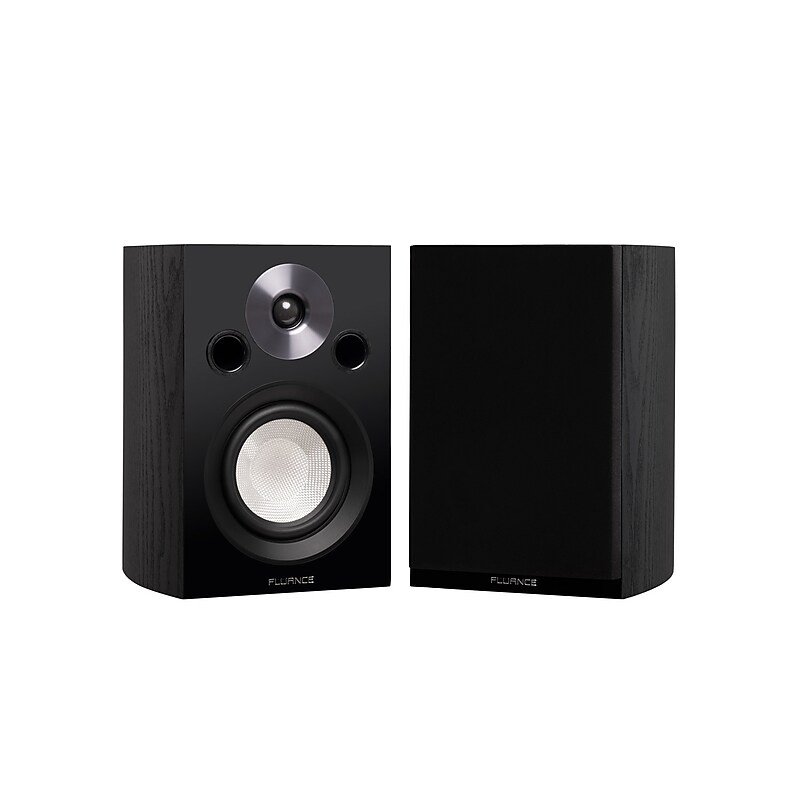Fluance Reference High Performance 2-Way Bookshelf Speakers, Black Ash, 2/Pair (XL8S) image 1