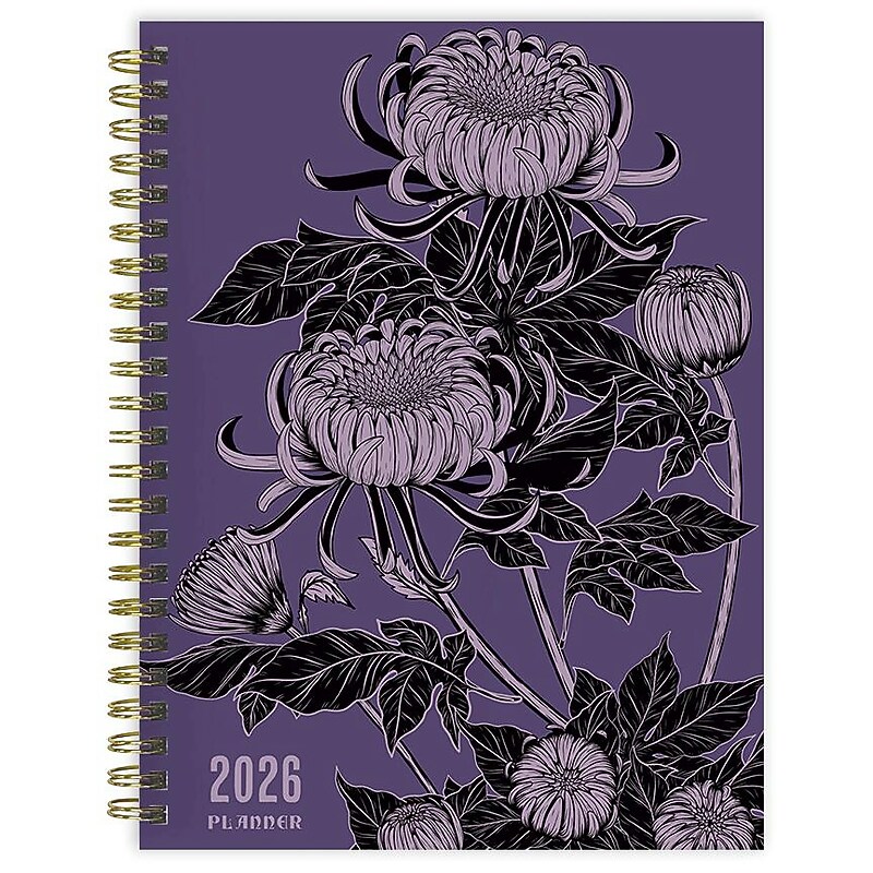 2026 TF Publishing Witch's Flower 6.5" x 8" Calendar Year Weekly & Monthly Planner, Paperboard Cover, Multicolored (26-9216) image 1