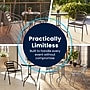 Flash Furniture Lila Glass Top Metal Table with 4 Stack Chairs, 31.5'' Square Silver (TH0732SQ017CSV4)~#|#~2F3A5F01-3C40-4E3F-B51E321815128F15_sc7