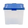 Iris WeatherPro 74 Qt. Latch Lid Storage Bin, Clear/Blue (500204)~#|#~2F3C1CE0-7639-40BF-88F5EB740A496F8B_sc7