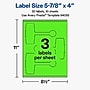 Avery Laser/Inkjet Multipurpose Labels, 5-7/8" x 4", Neon Green, 30 Labels/Pack (19479370804)~#|#~2F426045-BF90-4F82-A7FD5B345AC2C9C2_sc7
