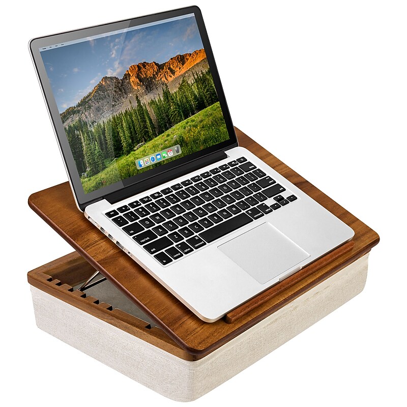 Rossie Home Acacia Wood 15.7" x 11.8" x 3.5" Easel Lap Desk with Storage, Java (76501) image 1