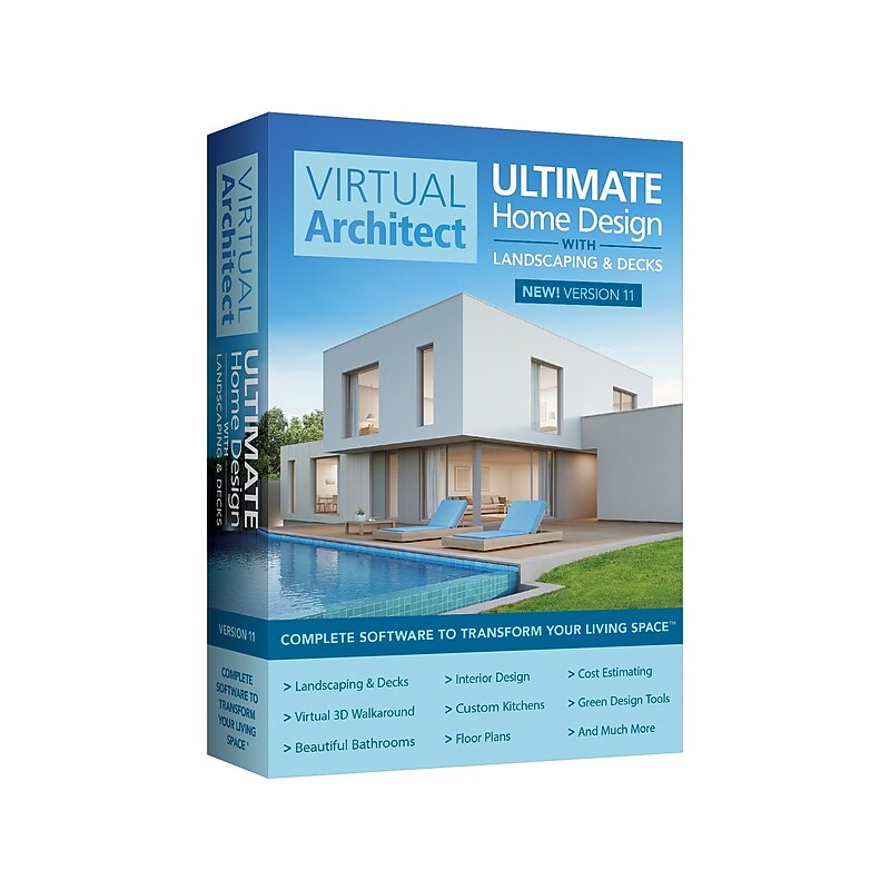 Virtual Architect Ultimate Home Design with Landscaping & Decks 12  for Windows, 1 User [Download] image 1
