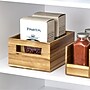iDESIGN Small Stackable Wood Storage Bin, Clear, 2/Pack (28213M2)~#|#~2F4E71BA-2917-477D-A35A369ECD1086EC_sc7