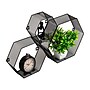 Mind Reader 3-Shelf Metal Honeycomb Hexagon Floating Shelves, Black, 3/Set (WALL3PC-BLK)~#|#~2F50E75C-102F-4FF8-ABCC8BEB3BD25DE1_sc7