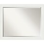 Amanti Art Vanity White Narrow Frame Wall Mirror, 25.5" x 31.5" (A42674593576)~#|#~2F51AC35-4808-4CC1-979B667C21F52C8E_sc7