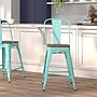 Flash Furniture Carly Contemporary Metal Vertical Back Counter Height Stool, Mint Green (ET353424MINTW)~#|#~2F5A1B6C-CB7E-4445-851839E7B7E27A23_sc7