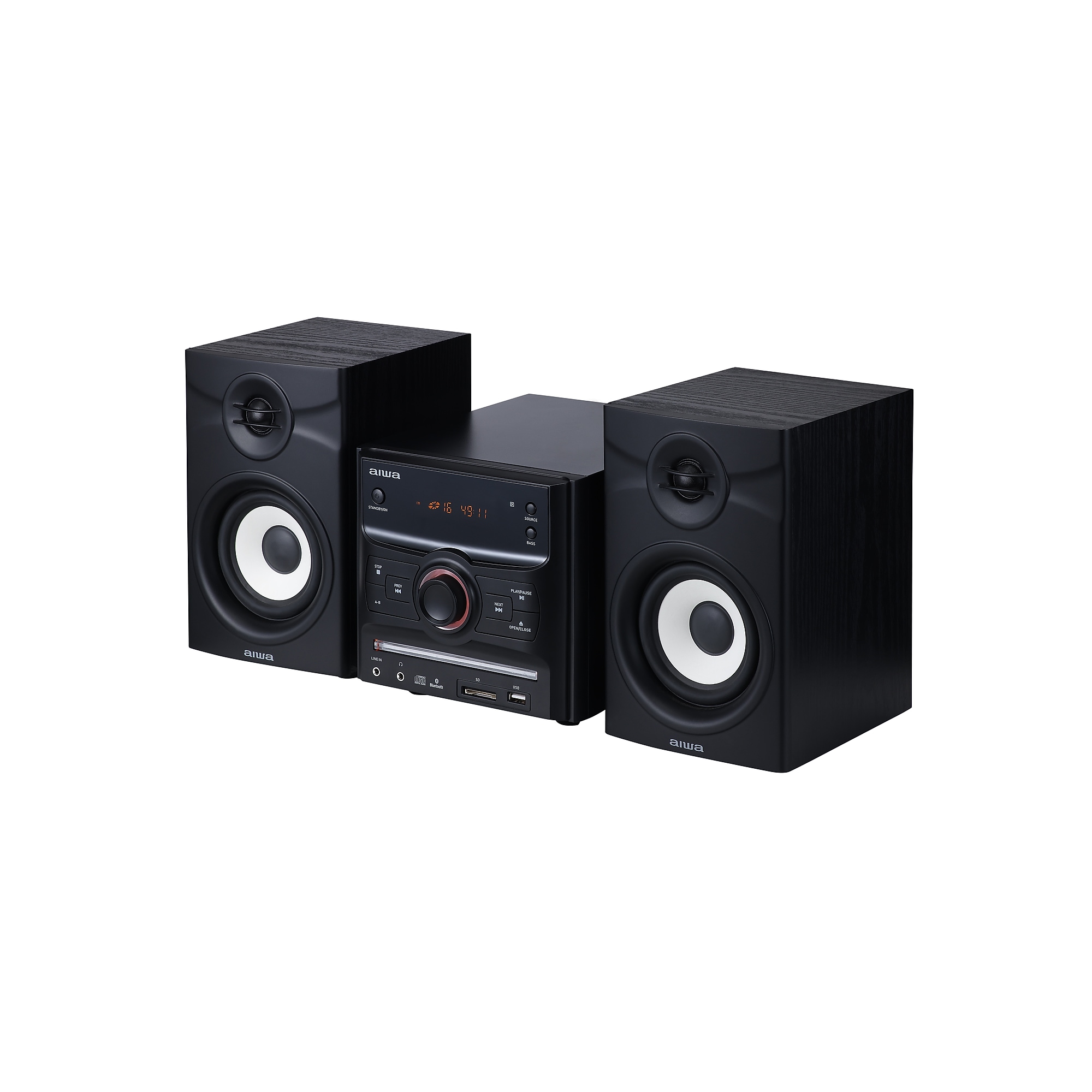 Aiwa Bluetooth Micro Hi-Fi System, Black (AI8001-BLK-STK-1) Sansujyuku sansujyuku.com