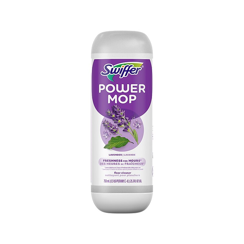 Swiffer PowerMop Deodorizing Floor Cleaner Refill, Lavender Scent, 25.3 fl. oz. (08421) image 1