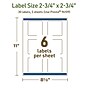 Avery Dissolvable Square Multipurpose Labels, 2.75" x 2.75", Off-white, 30/Pack (94109)~#|#~2F6537E2-DBF6-456C-B7D63727DD65FB46_sc7