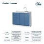 Viva Comfort 36.75'' H x 42" L Medical Cabinet with Right Sink, 2-Doors, 3-Drawers, Blueberry (902BASE42RSBL)~#|#~2F6F58AC-961F-4B38-BC63E4A5A7F1E115_sc7