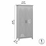 Bush Furniture Key West 66" Tall Storage Cabinet with Doors and 5 Shelves, Cape Cod Gray (KWS266CG-03)~#|#~2F7AA056-FE44-43DC-A3B6840F8514E234_sc7