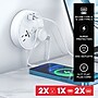 RAYOVAC Charge Disk 2-Outlet 3-USB Port Surge Protector, 5-ft., 540 Joules, White (SS-P203)~#|#~2F7CD1D9-1984-465F-A8703E7D489D66BC_sc7