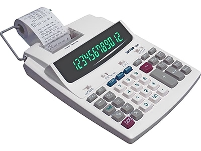 Victor 12-Digit Basic Calculator with Thermal Printer, White (1226) Sansujyuku sansujyuku.com
