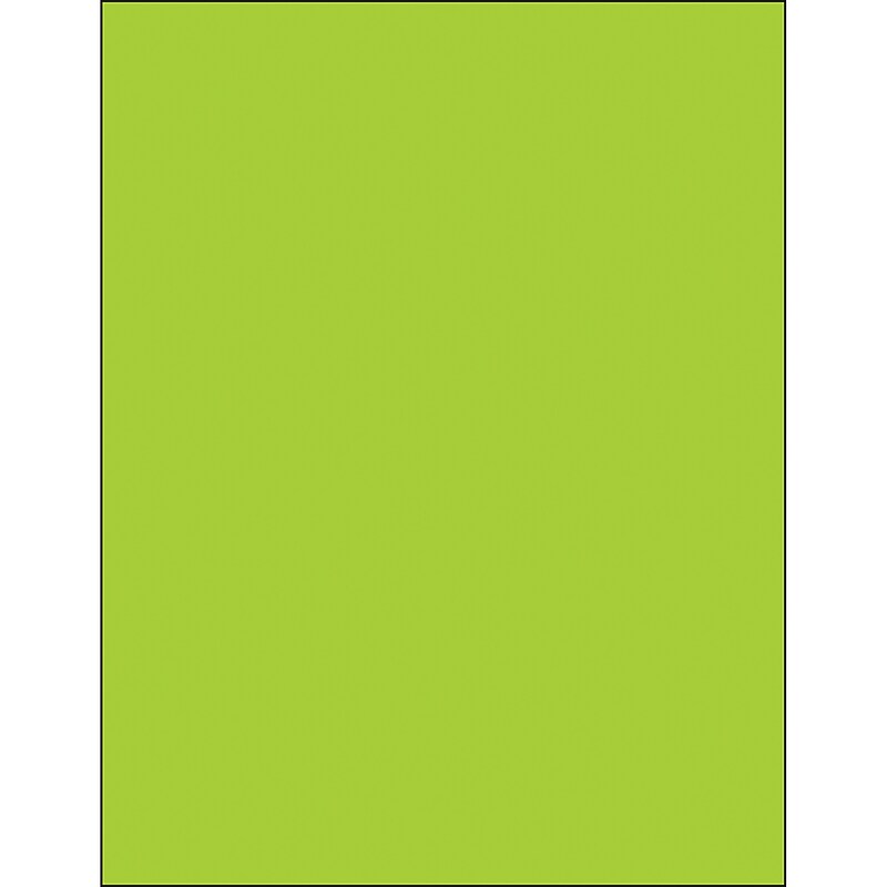 Tape Logic Laser Address Labels, 8 1/2" x 11", Fluorescent Green, 100/Carton (LL185GN) image 1