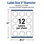 Avery Circle Multipurpose Labels, 2" Dia., White, 120/Pack (19479370579)~#|#~2F8836C4-3FCC-4736-8C72675132376D9F_sc7