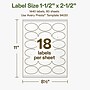 Avery Hemp Oval Laser/Inkjet Multipurpose Labels, 1-1/2" x 2-1/2", Off-White (1440/Box)~#|#~2F88B948-1BF7-4D3E-811AE2507A048A06_sc7
