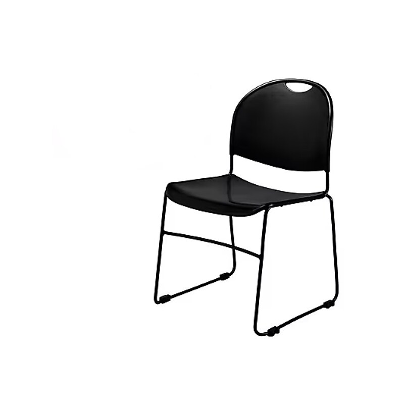 NPS Commercialine 850 Series Ultra Compact Stack Chair, Black, 8 Pack (850-CL/8) image 1