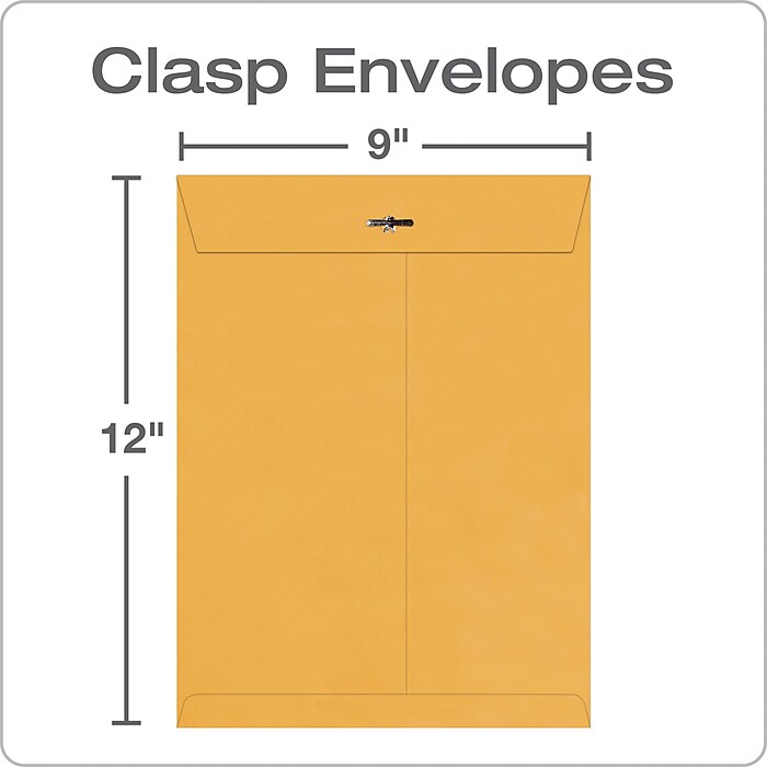 Quality Park Kraft Clasp & Moistenable Glue #10 Catalog Envelope