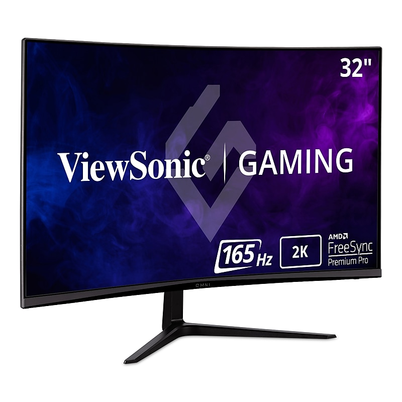 ViewSonic  32" Curved 165 Hz LCD Gaming Monitor, Black (VX3218C-2K) image 1