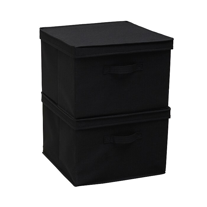 Household Essentials Medium Stackable Folding Fabric Square KD
